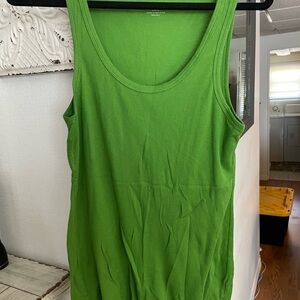 Banana Republic Vibrant Lime Scoop Neck Muscle Tank.